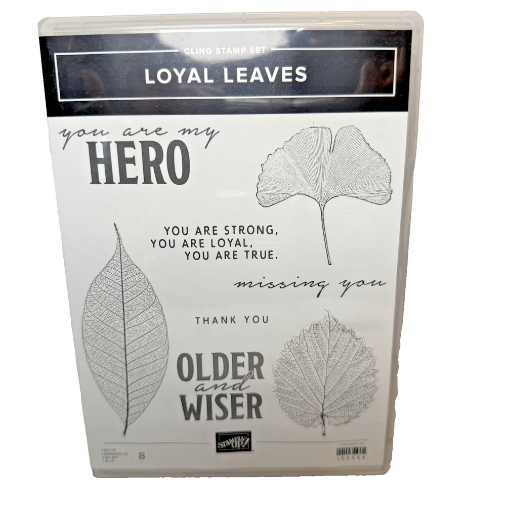 Stampin' Up! Cling Stamp Set Loyal Leaves 152544 Sayings Retired NEW
